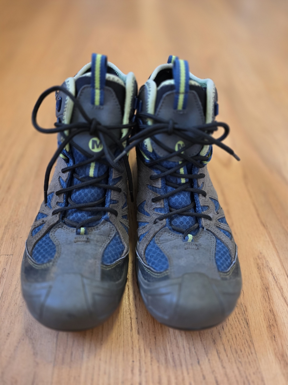 Merrell Kids Blue and Gray Hiking Boots Size 7